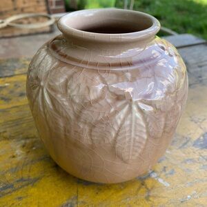 Rookwood Vase Wine Madder Glaze Leaves encircle Shape 6632 Cincinnati Pottery